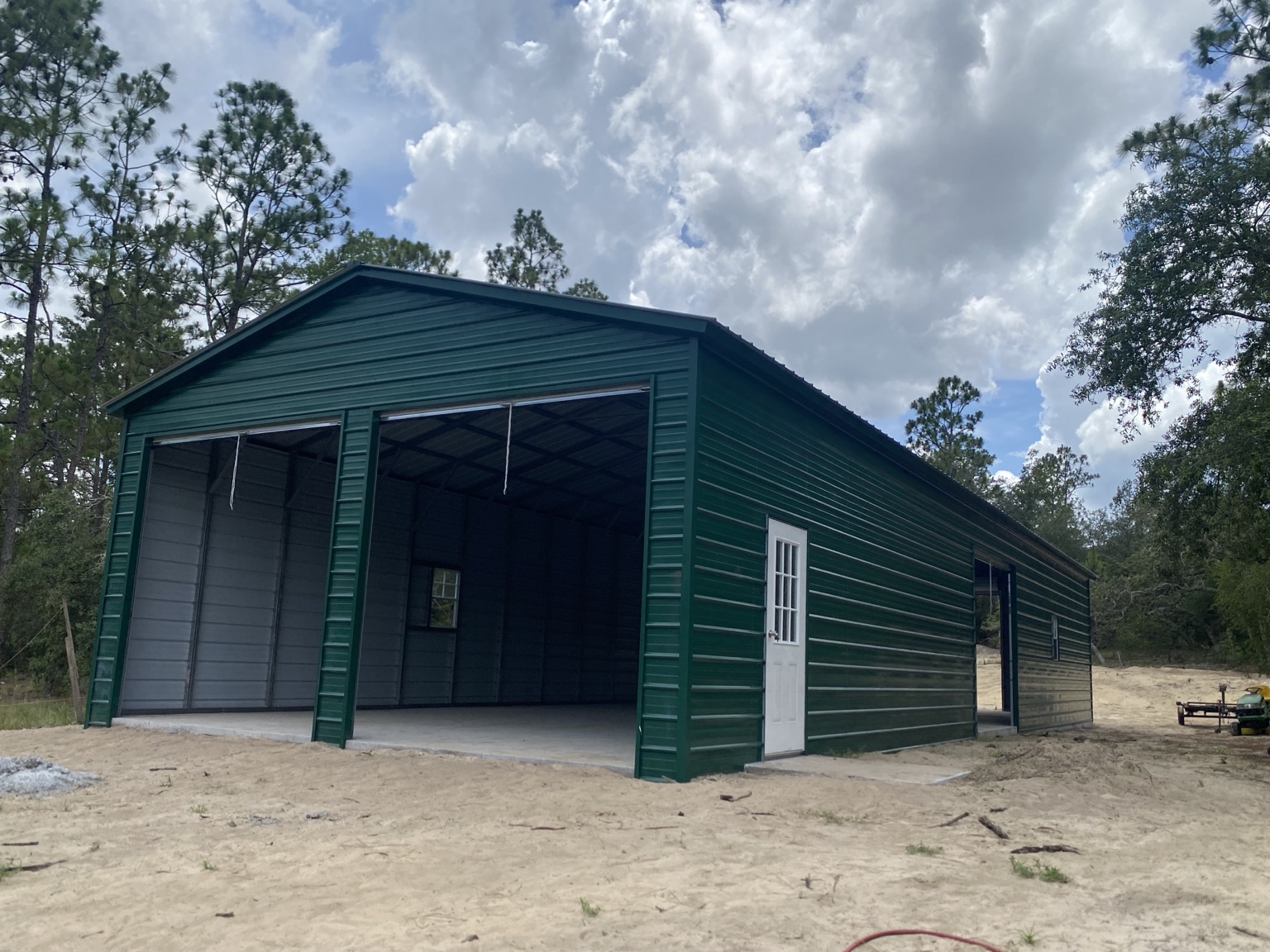 Completed metal building